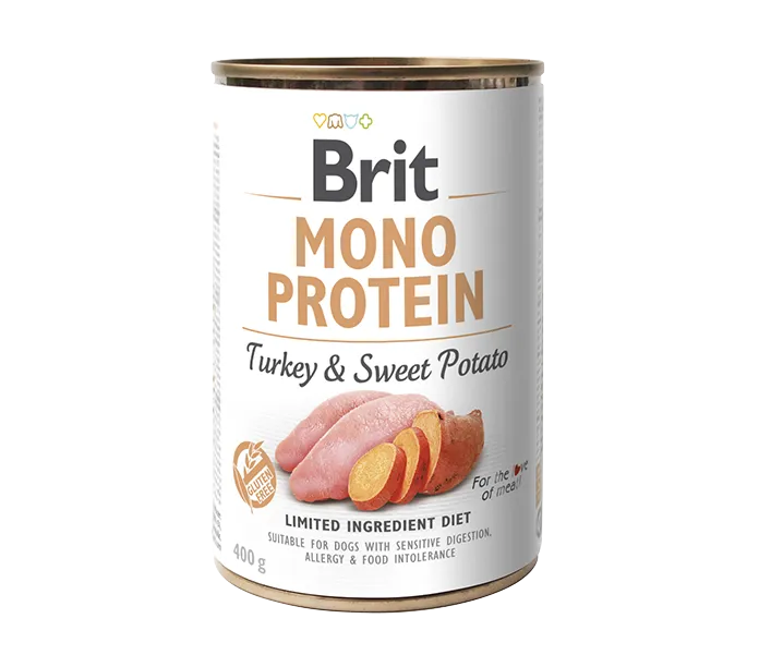 Brit Care Mono Protein, Köpekler için Hindi Etli ve Tatlı Patetesli Yaş Mama 400 gr 1